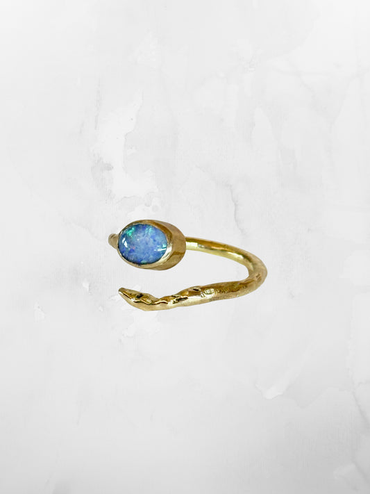 Opal Snake Ring