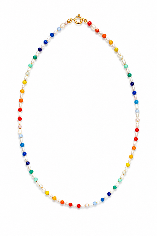 Rainbow Pearl Necklace
