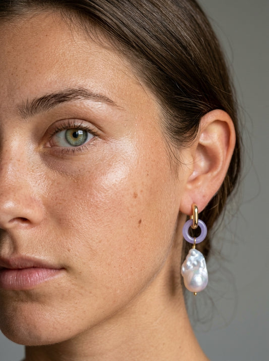 Amethyst Baroque Earrings