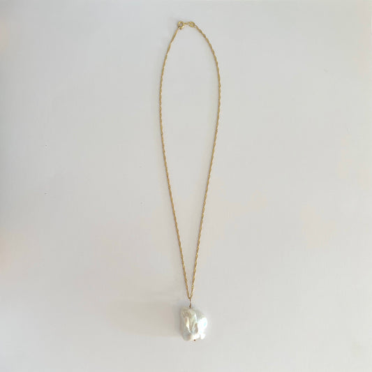 Baroque Pearl Chain Necklace