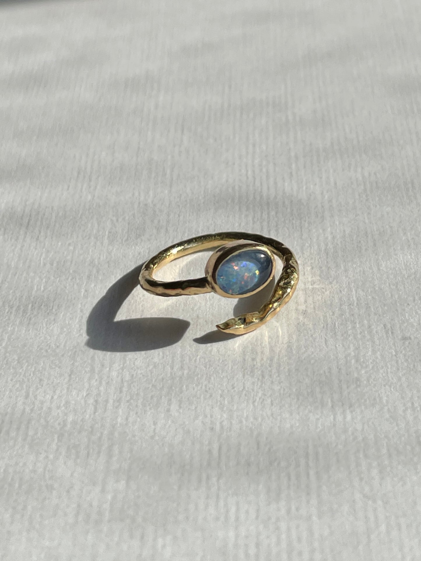 Opal Snake Ring