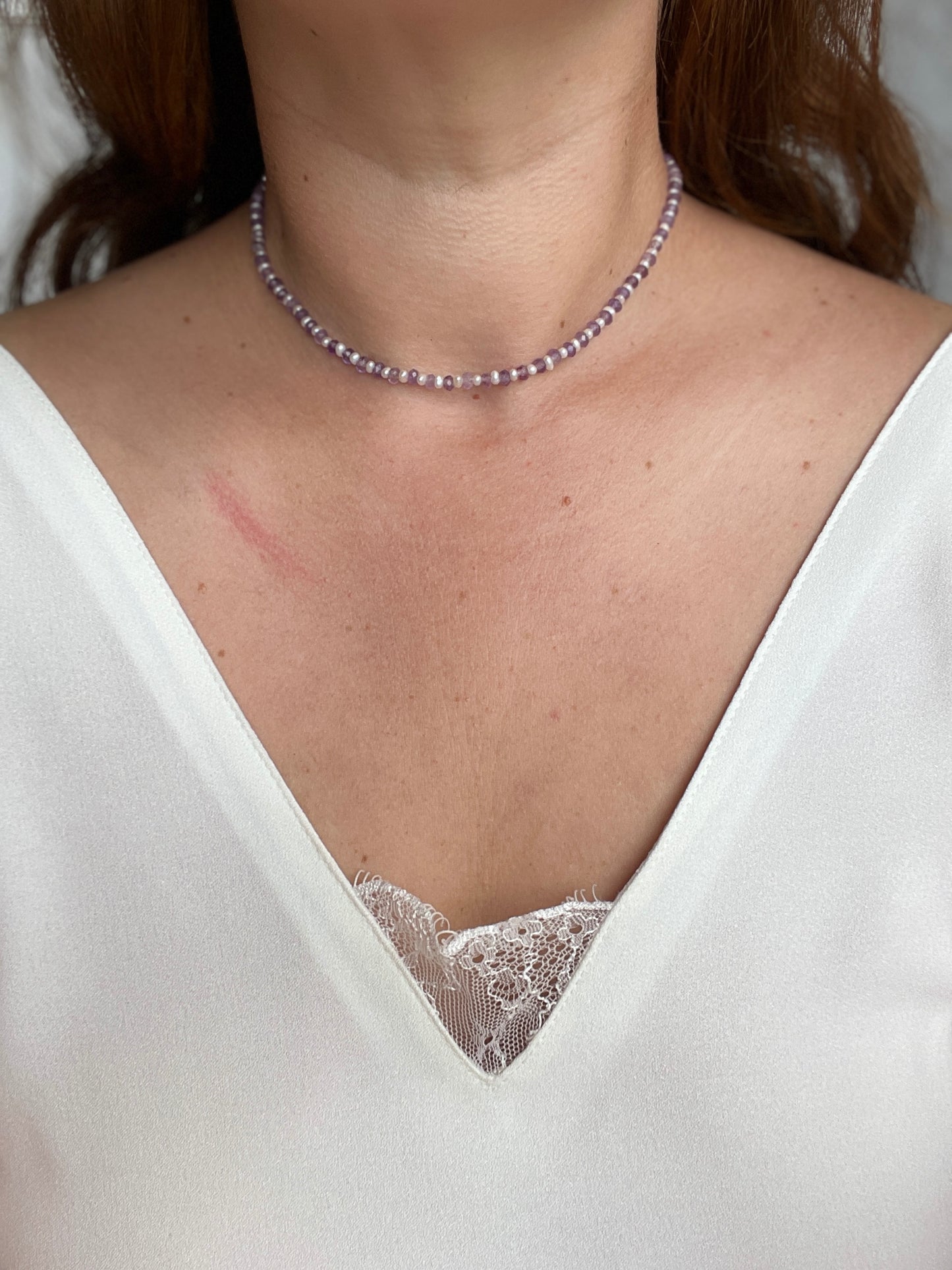 Amethyst Pearl Necklace