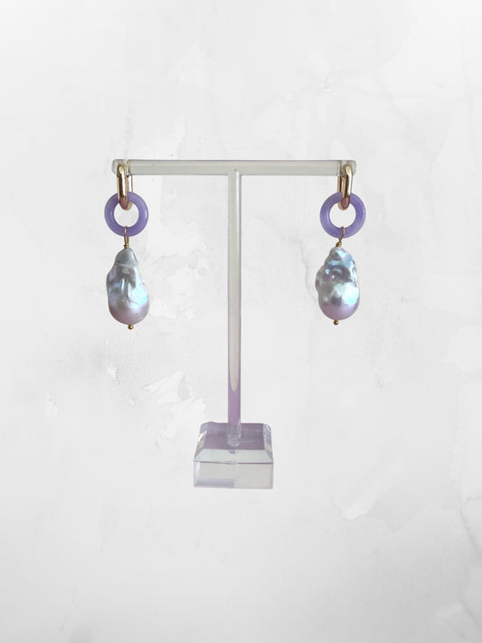 Amethyst Baroque Earrings