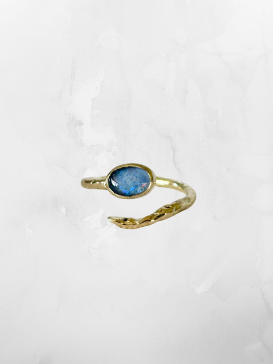 Opal Snake Ring