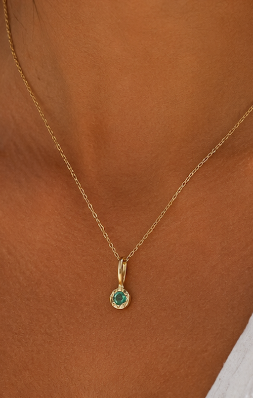 Emerald Dot Pendant