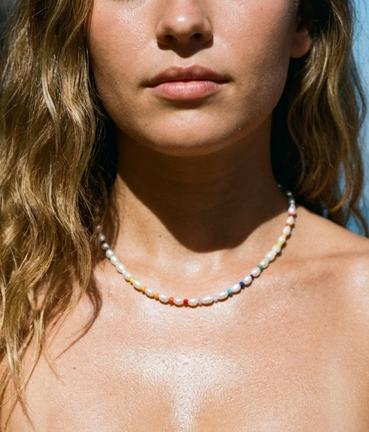 Rainbow Pearl Necklace