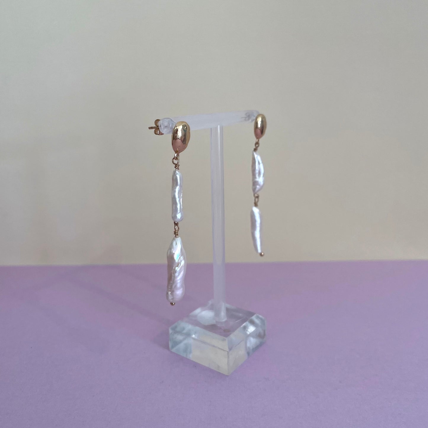 Double Drop Pearl Earrings