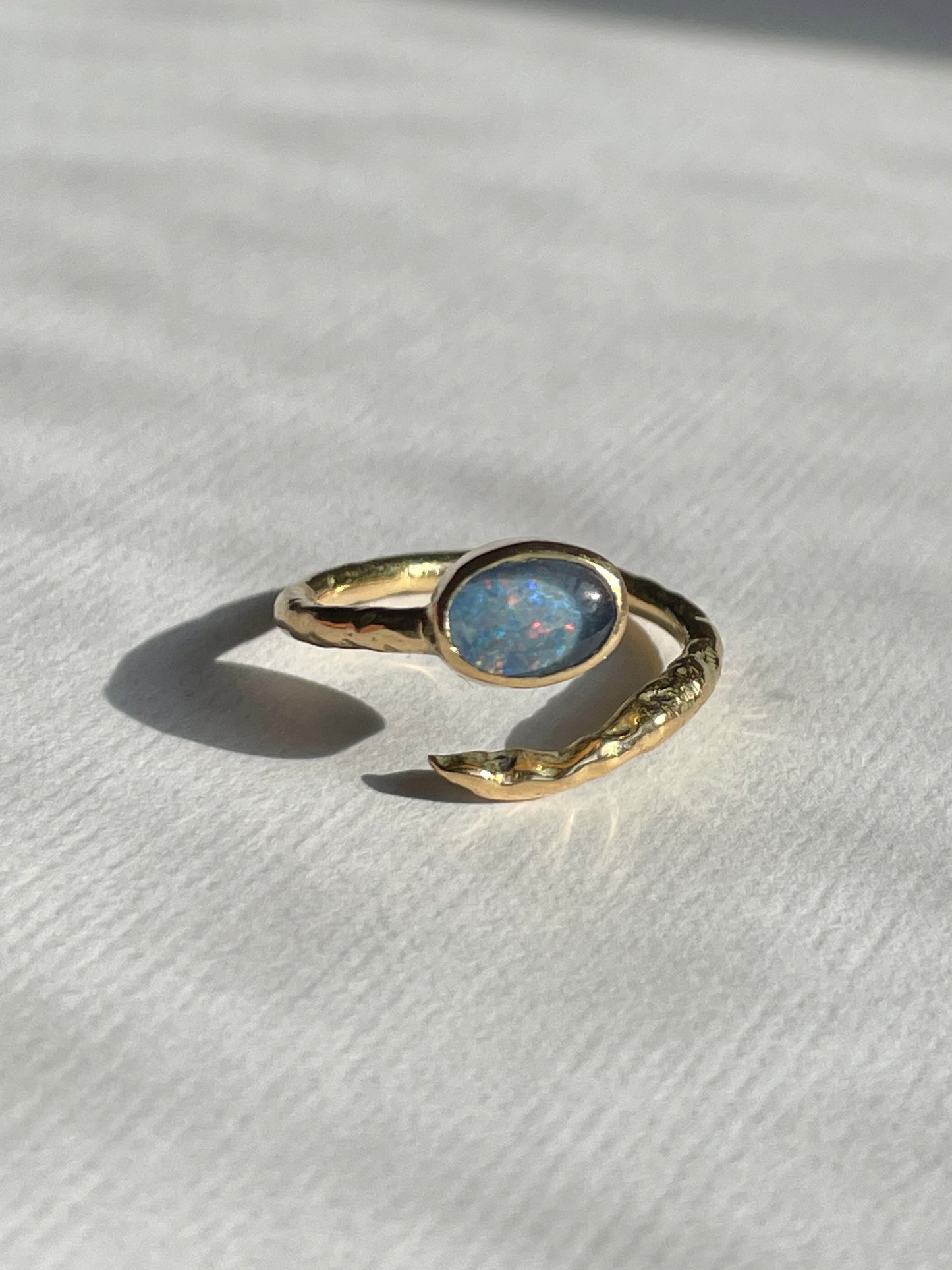 Opal Snake Ring