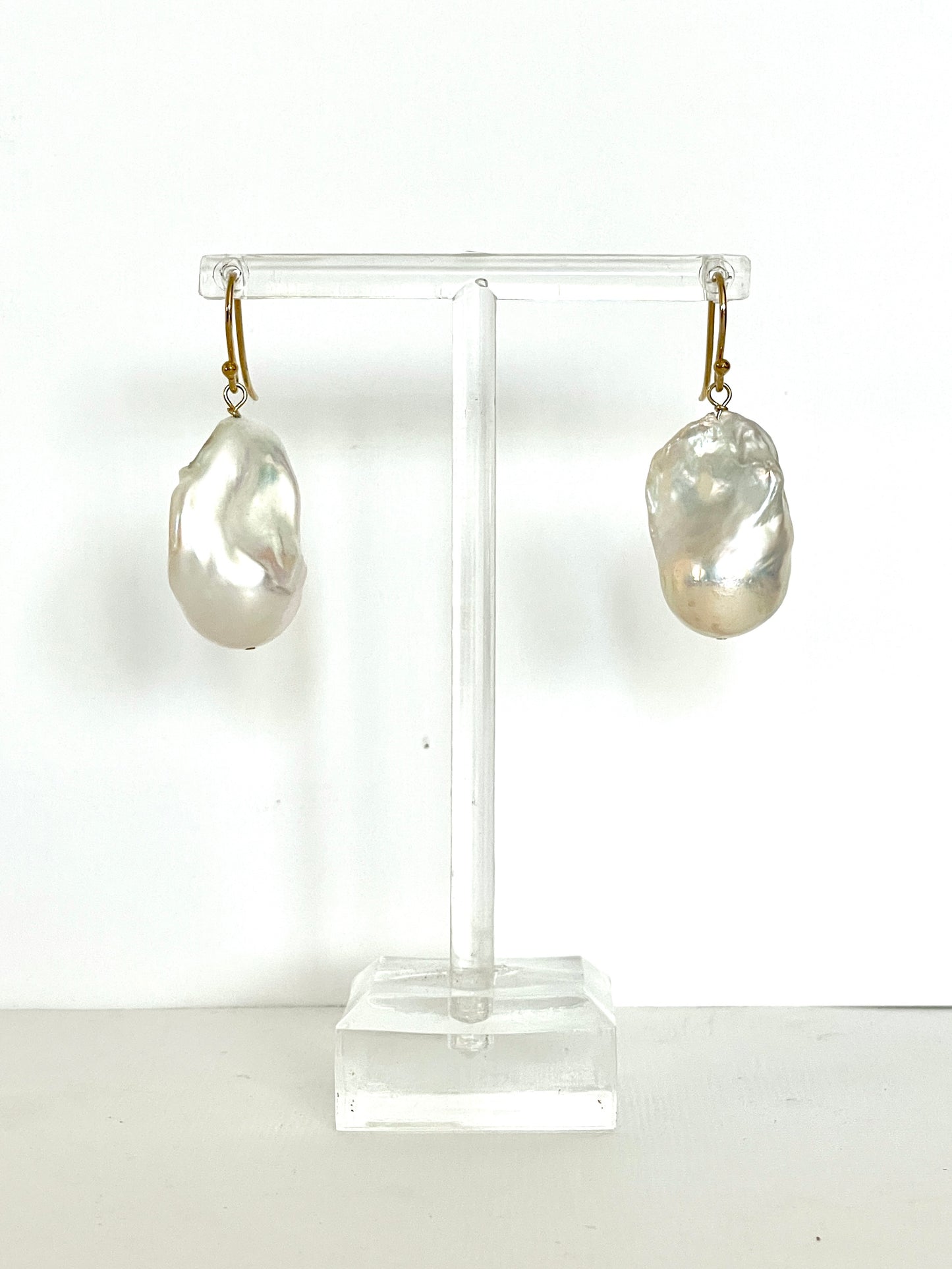 Baroque Pearl Earrings Solid Gold