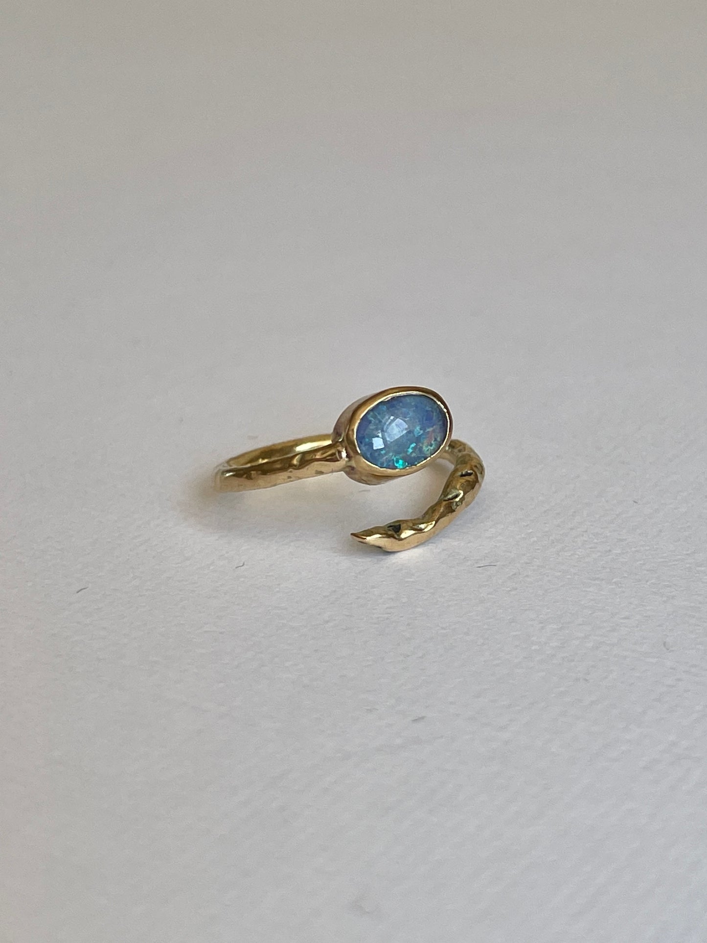 Opal Snake Ring